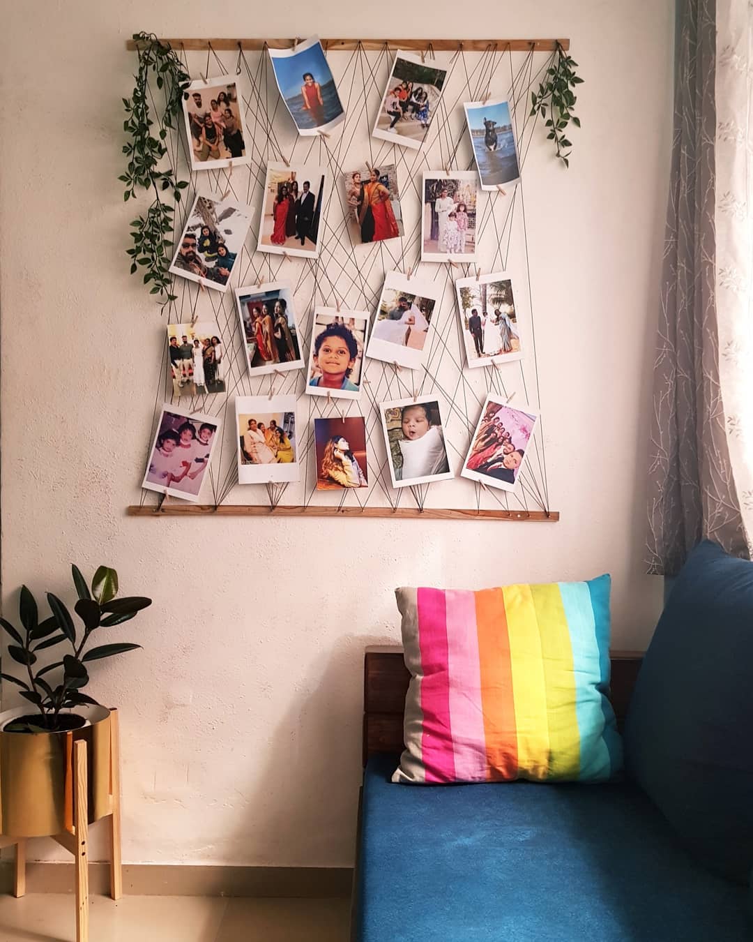 Rustic String Photo Display